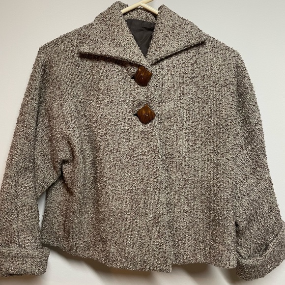 Jackets & Blazers - Vintage Brown Tweed Handmade Jacket - Women’s Approx Small to Medium